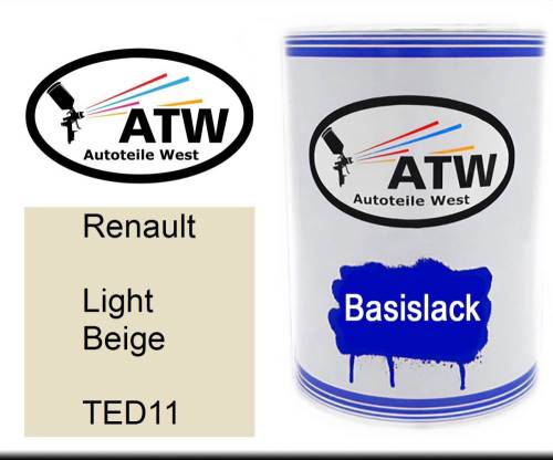 Renault, Light Beige, TED11: 500ml Lackdose, von ATW Autoteile West.